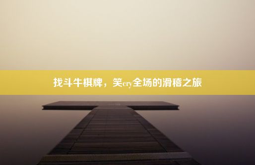 找斗牛棋牌，笑cry全场的滑稽之旅