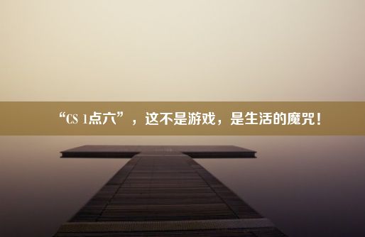 “CS 1点六”，这不是游戏，是生活的魔咒！